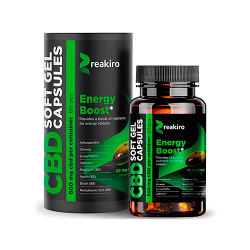 Reakiro Boost Energy: CBD Naturally Capsules, Premium Quality CBD Extract