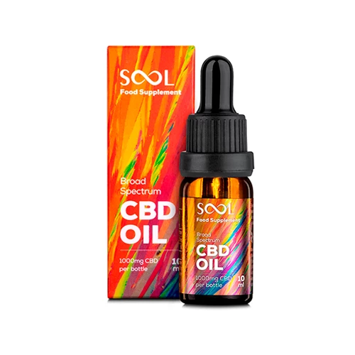 Sool Broad Spectrum CBD Oil 1000mg, Hemp Extract derived Cannabidiol 10%